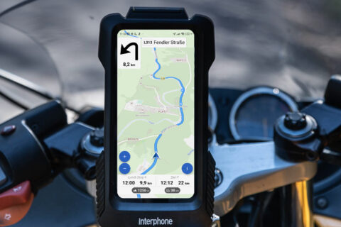 Navigation UI der Kurviger App